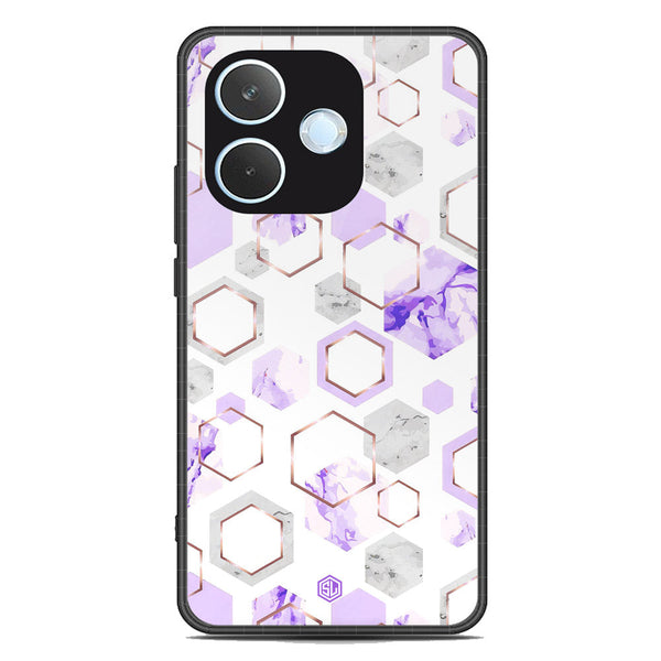 Stylish Marble Series Soft Phone Case - Metal Case - Design 5 -Oppo A5 Pro 4G