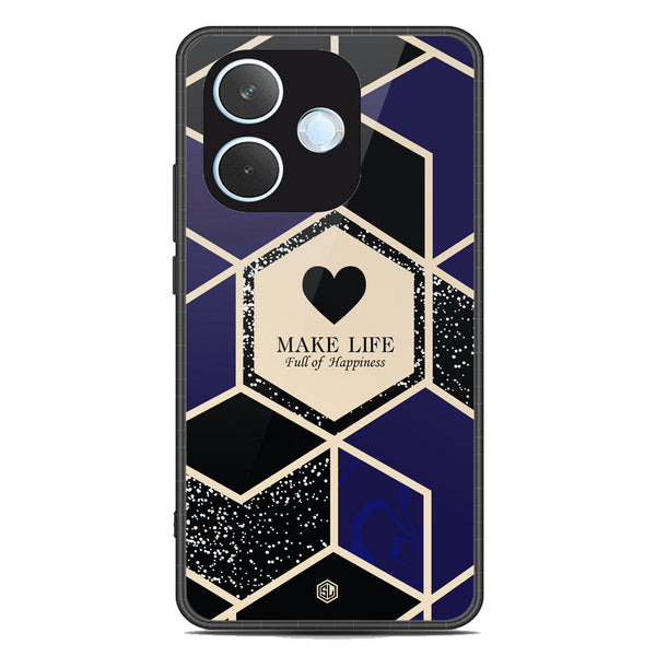 Happiness Series Soft Phone Case - Metal Case - Design 1 -Oppo A5 Pro 4G