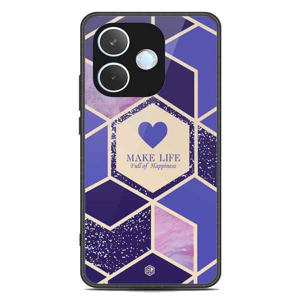 Happiness Series Soft Phone Case - Metal Case - Design 2 - Oppo A5 Pro 5G