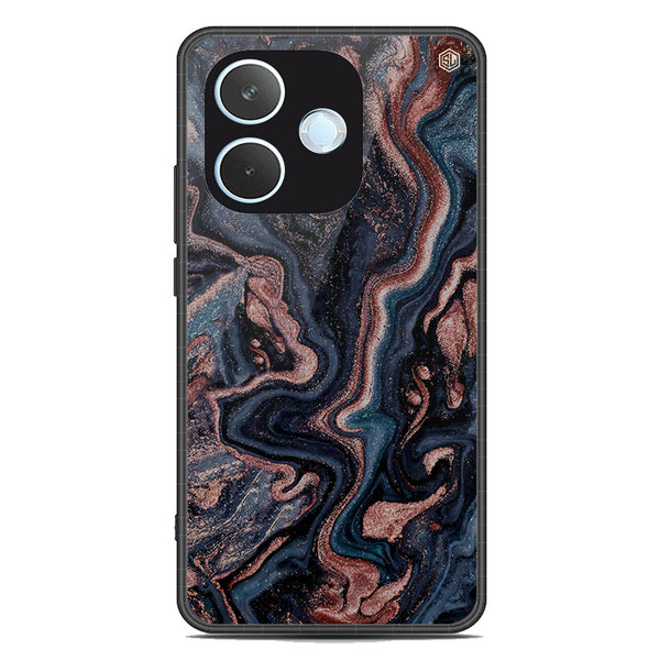 Marble Series Soft Phone Case - Metal Case - Design 4 -Oppo A5 Pro 4G
