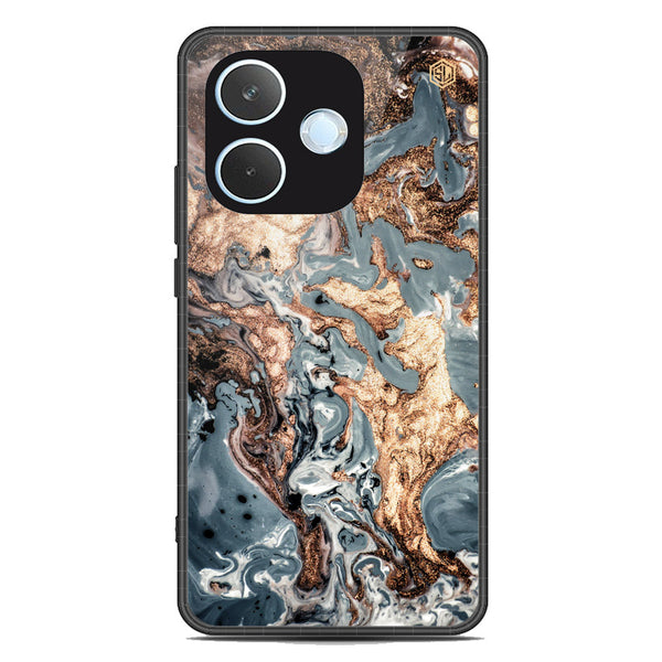 Marble Series Soft Phone Case - Metal Case - Design 5 -Oppo A5 Pro 4G