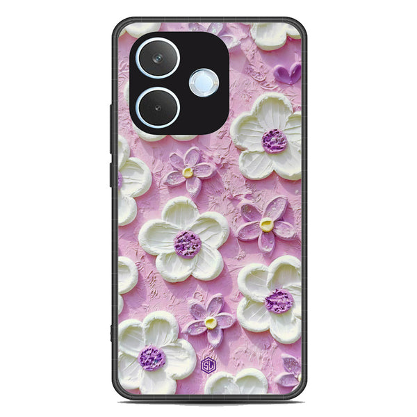 Floral Series Soft Phone Case - Metal Case - Design 4 -Oppo A5 Pro 4G