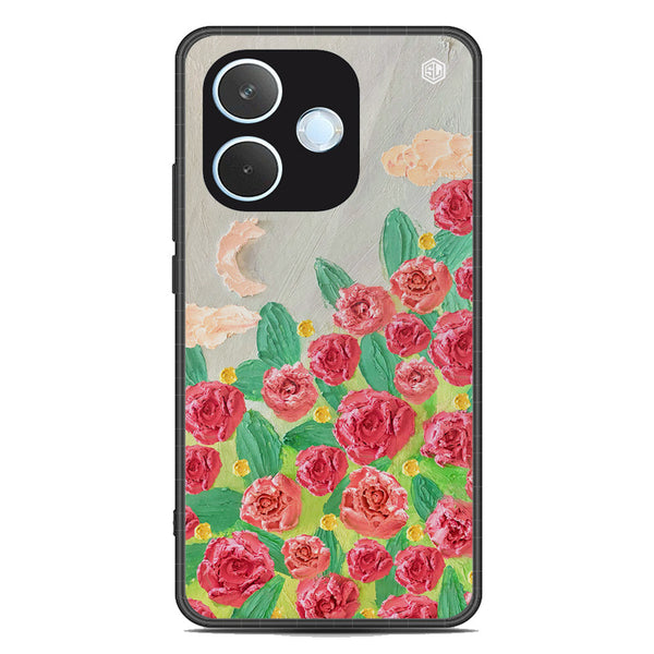 Floral Series Soft Phone Case - Metal Case - Design 10 -Oppo A5 Pro 4G
