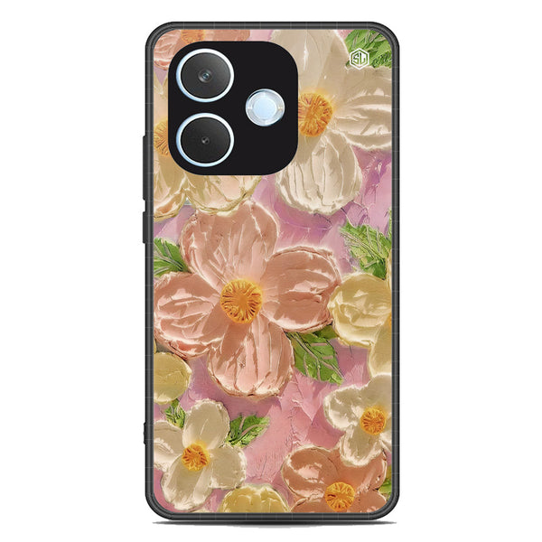 Floral Series Soft Phone Case - Metal Case - Design 11 -Oppo A5 Pro 4G