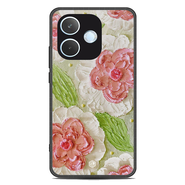 Floral Series Soft Phone Case - Metal Case - Design 13 -Oppo A5 Pro 4G
