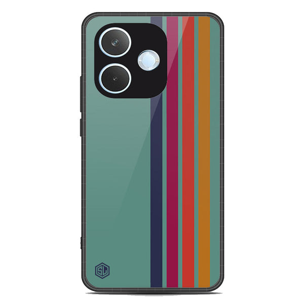 Retro Stripes Series Soft Phone Case - Metal Case - Design 5 -Oppo A5 Pro 4G