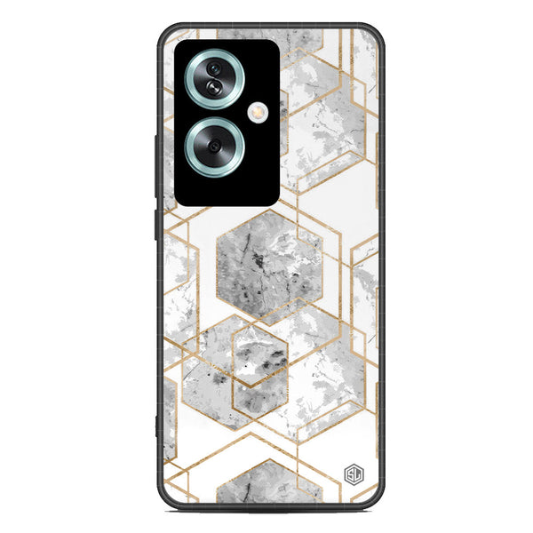 Stylish Marble Series Soft Phone Case - Metal Case - Design 2 - Oppo A79