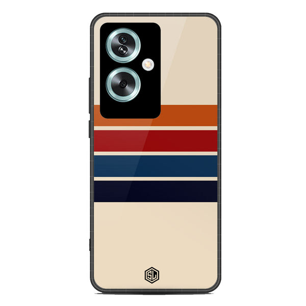 Retro Stripes Series Soft Phone Case - Metal Case - Design 3 - Oppo A79