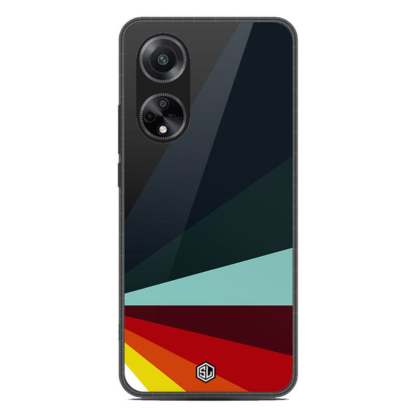 Retro Stripes Series Soft Phone Case - Metal Case - Design 1 - Oppo A1
