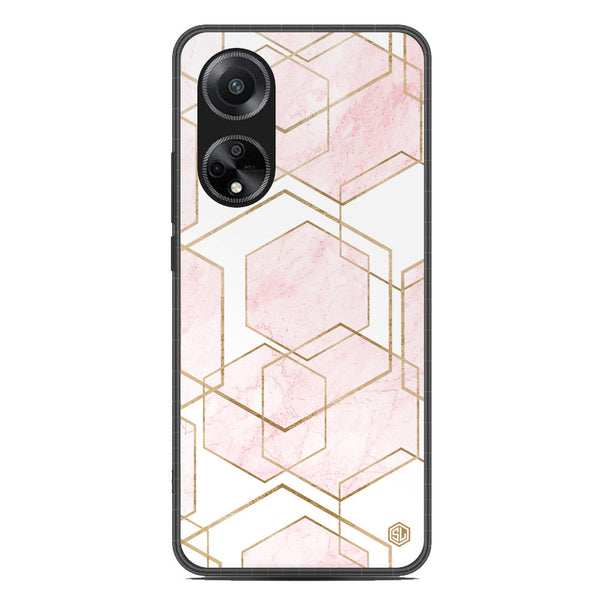 Stylish Marble Series Soft Phone Case - Metal Case - Design 3 - Oppo A1