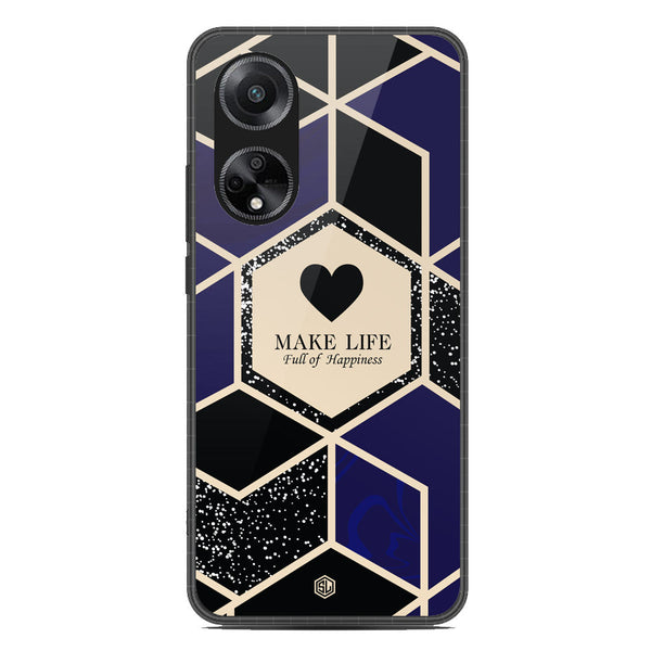 Happiness Series Soft Phone Case - Metal Case - Design 1 - Oppo A1