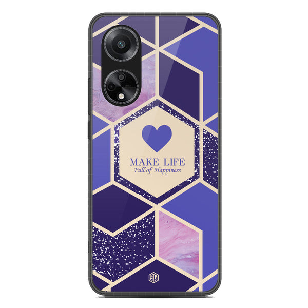 Happiness Series Soft Phone Case - Metal Case - Design 2 - Oppo A1