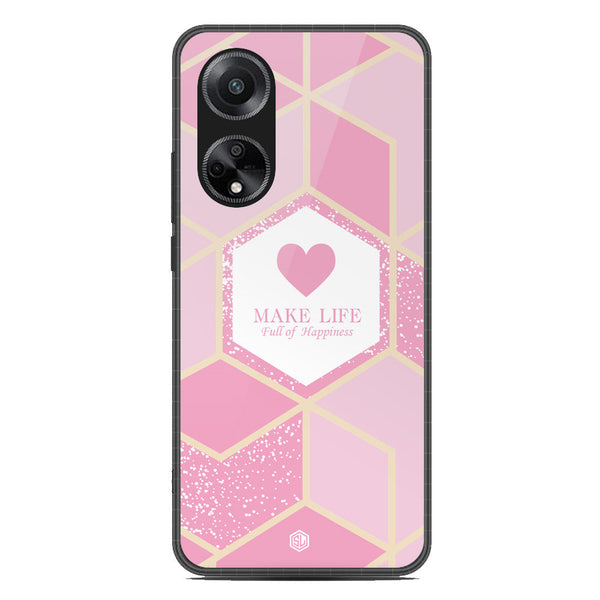 Happiness Series Soft Phone Case - Metal Case - Design 3 - Oppo A1