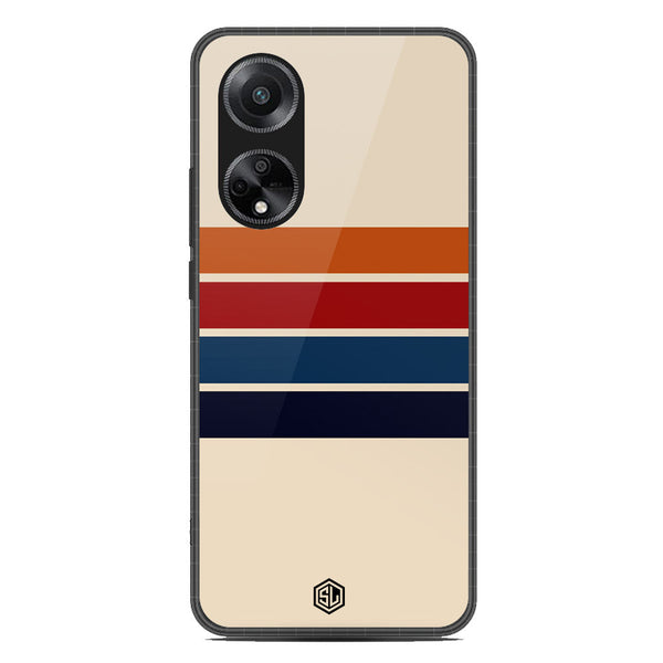 Retro Stripes Series Soft Phone Case - Metal Case - Design 3 - Oppo A1