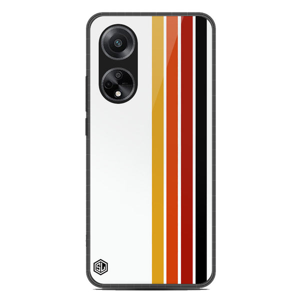 Retro Stripes Series Soft Phone Case - Metal Case - Design 4 - Oppo A1