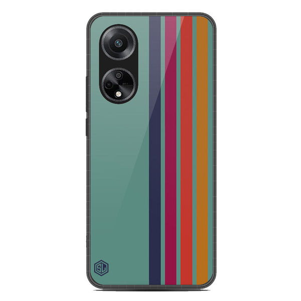 Retro Stripes Series Soft Phone Case - Metal Case - Design 5 - Oppo A1