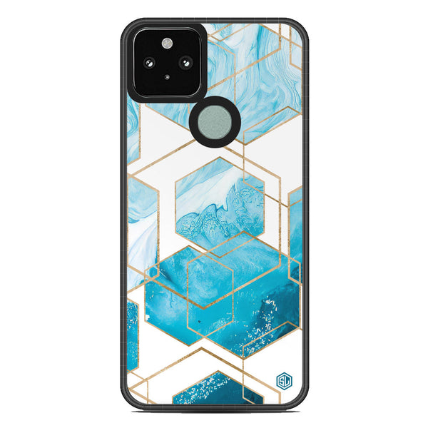 Stylish Marble Series Soft Phone Case - Metal Case - Design 1 - Google Pixel 5