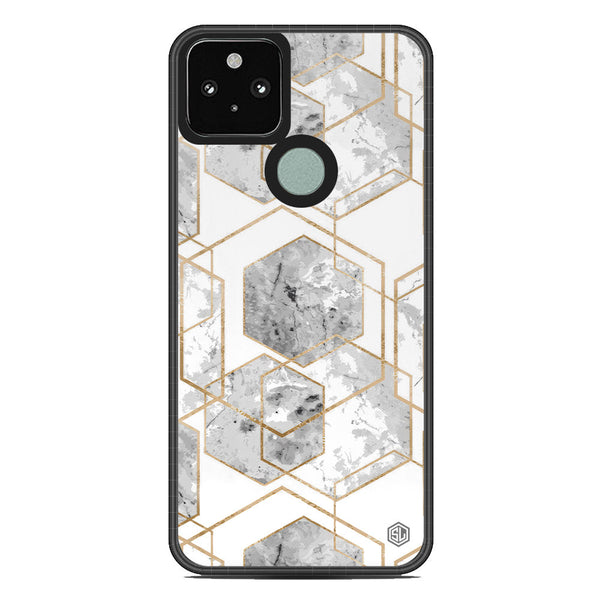 Stylish Marble Series Soft Phone Case - Metal Case - Design 2 - Google Pixel 5