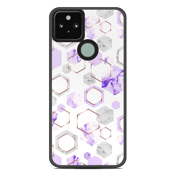 Stylish Marble Series Soft Phone Case - Premium Glass Case - Design 5 - Google Pixel 5
