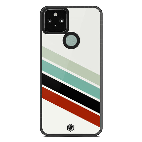 Retro Stripes Series Soft Phone Case - Metal Case - Design 2 - Google Pixel 5