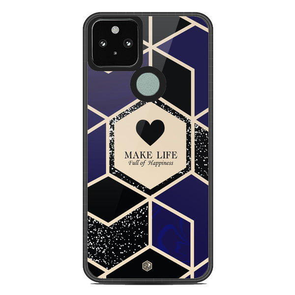 Happiness Series Soft Phone Case - Premium Glass Case - Design 1 - Google Pixel 5