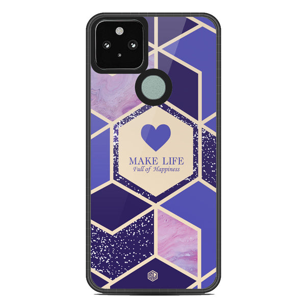 Happiness Series Soft Phone Case - Premium Glass Case - Design 2 - Google Pixel 5
