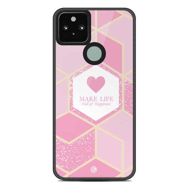 Happiness Series Soft Phone Case - Premium Glass Case - Design 3 - Google Pixel 5