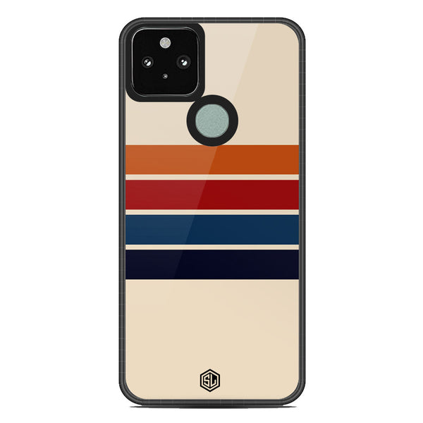 Retro Stripes Series Soft Phone Case - Metal Case - Design 3 - Google Pixel 5