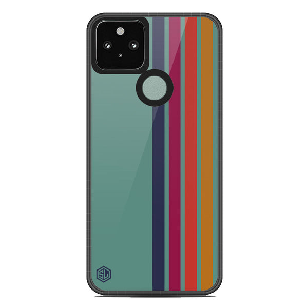 Retro Stripes Series Soft Phone Case - Metal Case - Design 5 - Google Pixel 5