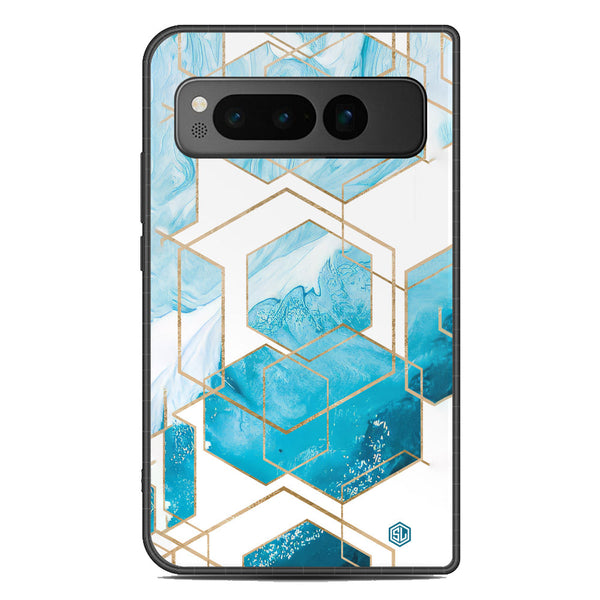 Stylish Marble Series Soft Phone Case - Metal Case - Design 1 - Google Pixel Fold