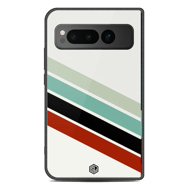 Retro Stripes Series Soft Phone Case - Metal Case - Design 2 - Google Pixel Fold