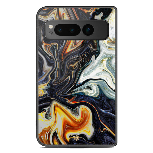Marble Series Soft Phone Case - Metal Case - Design 1 - Google Pixel Fold