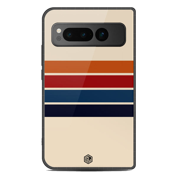 Retro Stripes Series Soft Phone Case - Metal Case - Design 3 - Google Pixel Fold