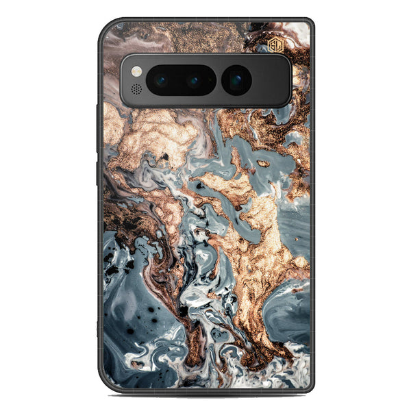 Marble Series Soft Phone Case - Metal Case - Design 5 - Google Pixel Fold