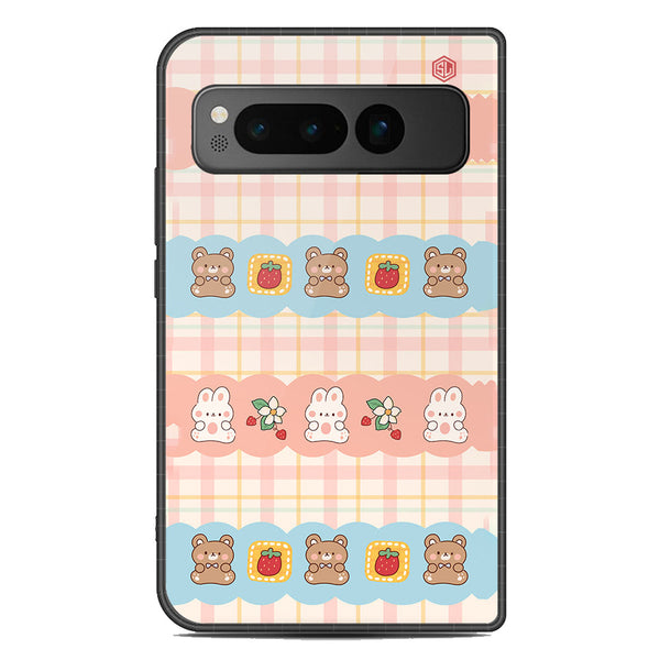 Cute Korean Design Series Soft Phone Case - Metal Case - Design 5 - Google Pixel Fold