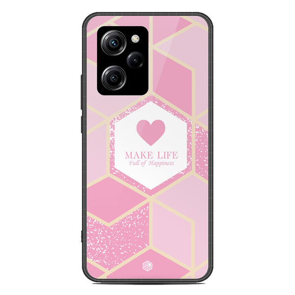 Happiness Series Soft Phone Case - Premium Glass Case - Design 3 - Xiaomi Poco X5 Pro