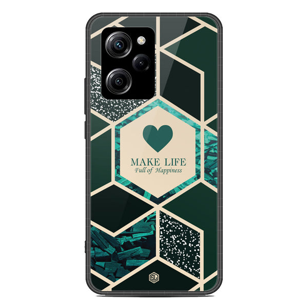 Happiness Series Soft Phone Case - Premium Glass Case - Design 4 - Xiaomi Poco X5 Pro