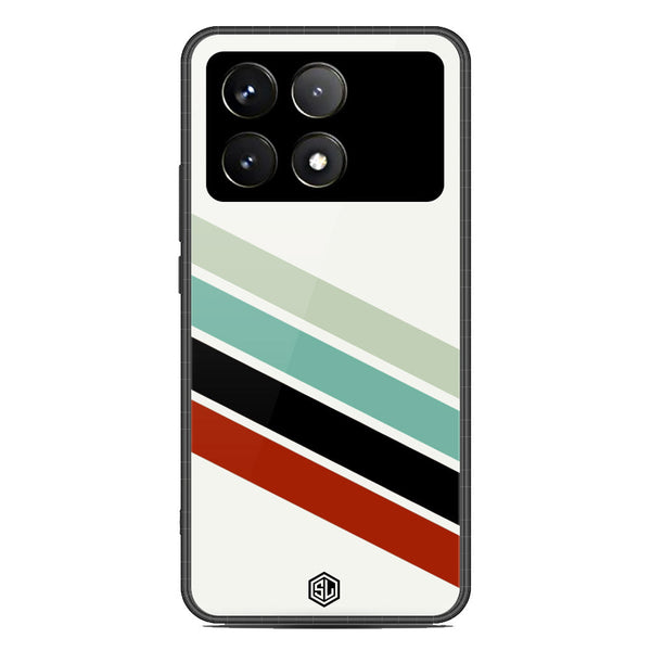 Retro Stripes Series Soft Phone Case - Premium Glass Case - Design 2 - Xiaomi Poco X6 Pro