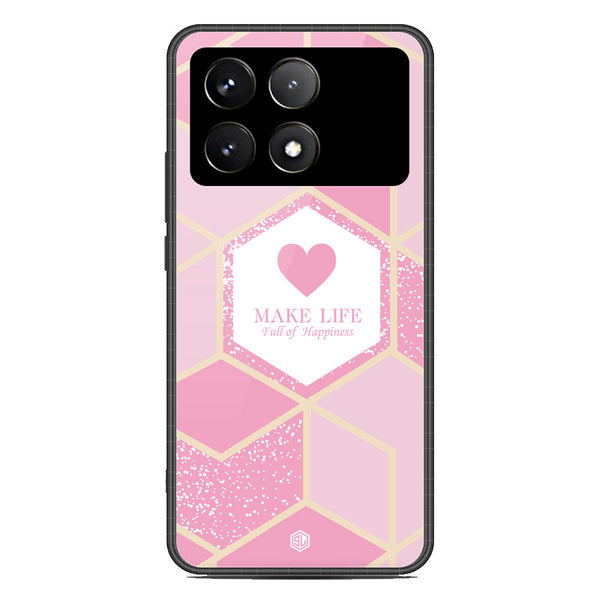 Happiness Series Soft Phone Case - Premium Glass Case - Design 3 - Xiaomi Poco X6 Pro