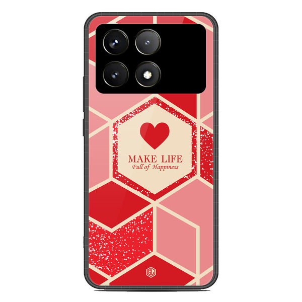 Happiness Series Soft Phone Case - Premium Glass Case - Design 5 - Xiaomi Poco X6 Pro