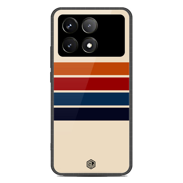 Retro Stripes Series Soft Phone Case - Premium Glass Case - Design 3 - Xiaomi Poco X6 Pro