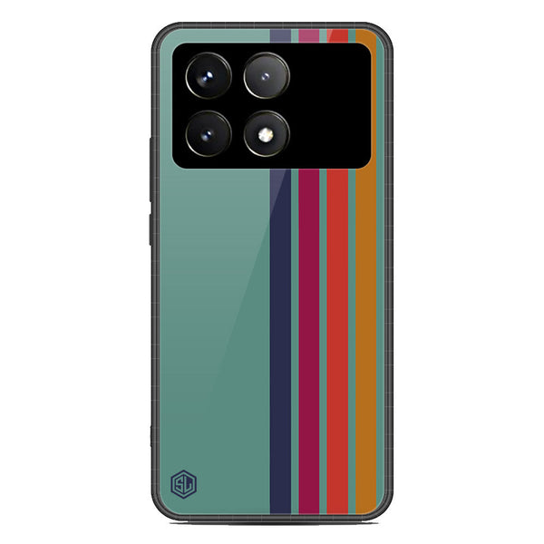 Retro Stripes Series Soft Phone Case - Premium Glass Case - Design 5 - Xiaomi Poco X6 Pro