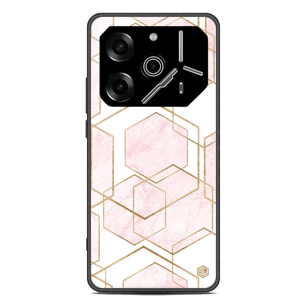 Stylish Marble Series Soft Phone Case - Metal Case - Design 3 - Tecno Pova 6