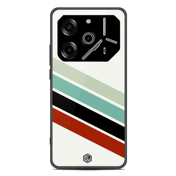 Retro Stripes Series Soft Phone Case - Metal Case - Design 2 - Tecno Pova 6