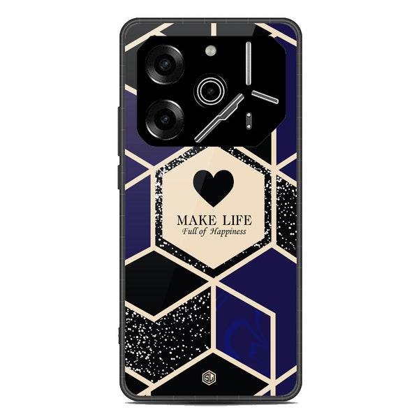 Happiness Series Soft Phone Case - Metal Case - Design 1 - Tecno Pova 6