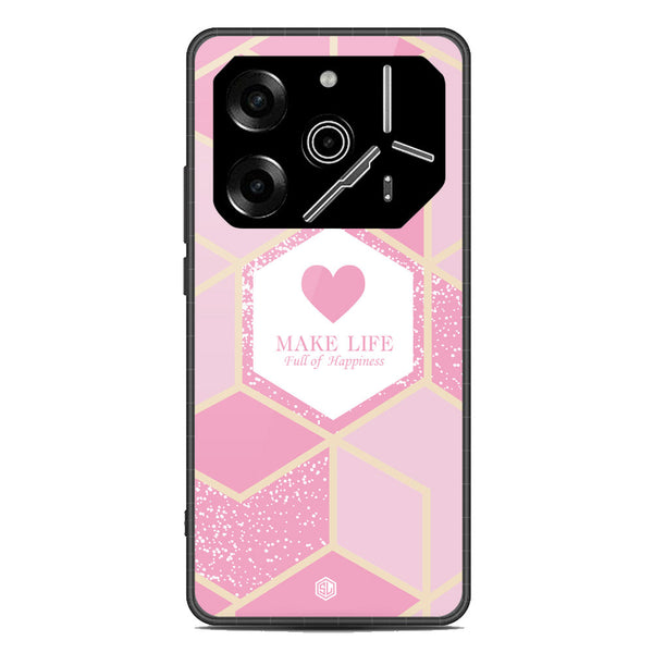 Happiness Series Soft Phone Case - Metal Case - Design 3 - Tecno Pova 6