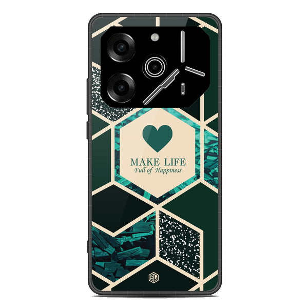 Happiness Series Soft Phone Case - Metal Case - Design 4 - Tecno Pova 6