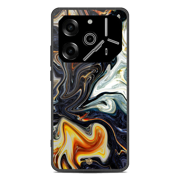 Marble Series Soft Phone Case - Metal Case - Design 1 - Tecno Pova 6