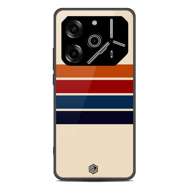 Retro Stripes Series Soft Phone Case - Metal Case - Design 3 - Tecno Pova 6