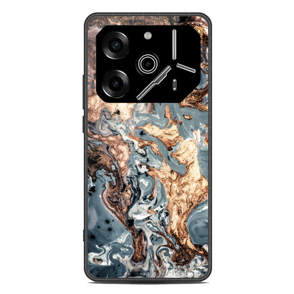 Marble Series Soft Phone Case - Metal Case - Design 5 - Tecno Pova 6